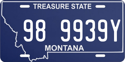 MT license plate 989939Y
