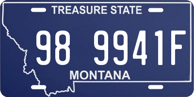 MT license plate 989941F