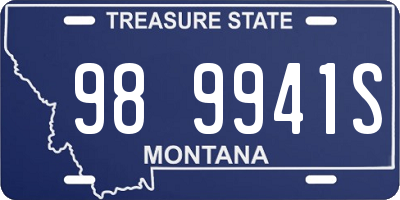 MT license plate 989941S