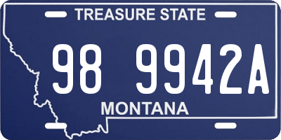 MT license plate 989942A