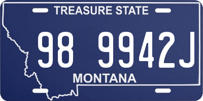 MT license plate 989942J