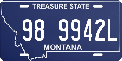 MT license plate 989942L