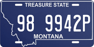 MT license plate 989942P