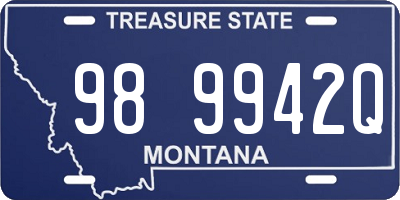 MT license plate 989942Q