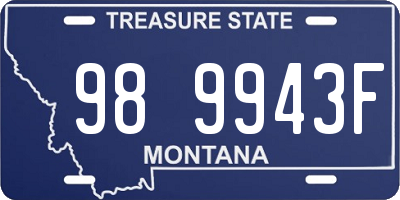MT license plate 989943F