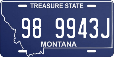 MT license plate 989943J