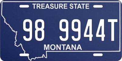 MT license plate 989944T