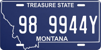 MT license plate 989944Y