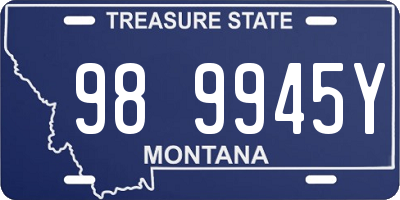 MT license plate 989945Y