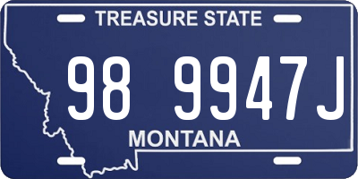 MT license plate 989947J