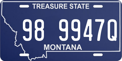 MT license plate 989947Q