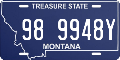 MT license plate 989948Y