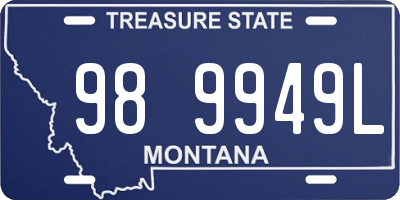 MT license plate 989949L