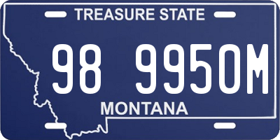 MT license plate 989950M