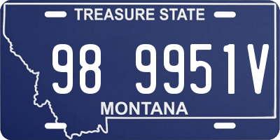 MT license plate 989951V