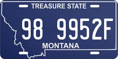 MT license plate 989952F