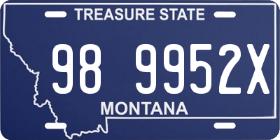 MT license plate 989952X