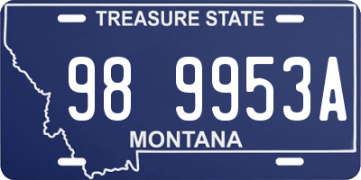 MT license plate 989953A