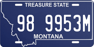 MT license plate 989953M
