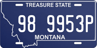 MT license plate 989953P