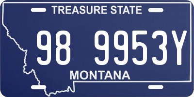 MT license plate 989953Y