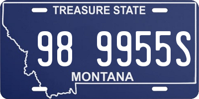 MT license plate 989955S