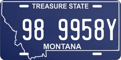 MT license plate 989958Y
