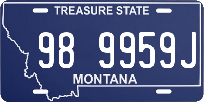 MT license plate 989959J
