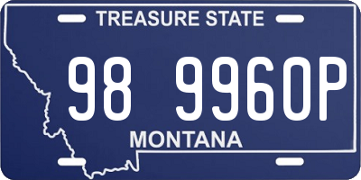 MT license plate 989960P