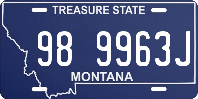MT license plate 989963J