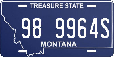 MT license plate 989964S