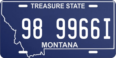 MT license plate 989966I