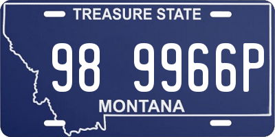 MT license plate 989966P