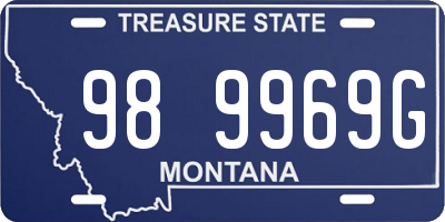 MT license plate 989969G