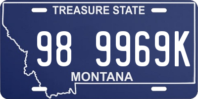 MT license plate 989969K