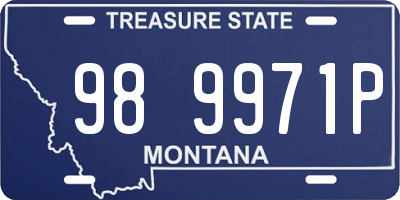 MT license plate 989971P