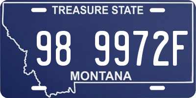 MT license plate 989972F