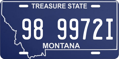 MT license plate 989972I