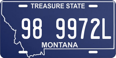 MT license plate 989972L