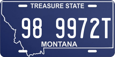 MT license plate 989972T