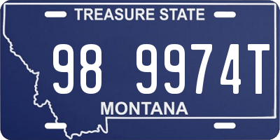 MT license plate 989974T