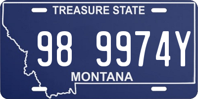 MT license plate 989974Y