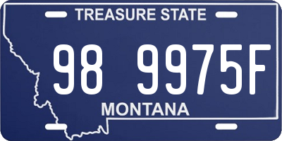 MT license plate 989975F