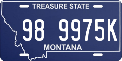 MT license plate 989975K