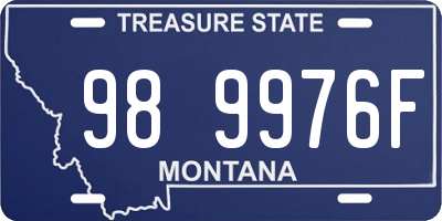 MT license plate 989976F