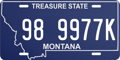 MT license plate 989977K