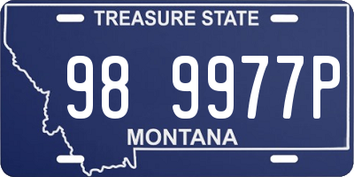 MT license plate 989977P