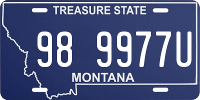 MT license plate 989977U