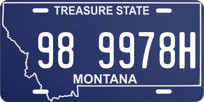MT license plate 989978H