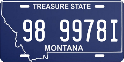 MT license plate 989978I